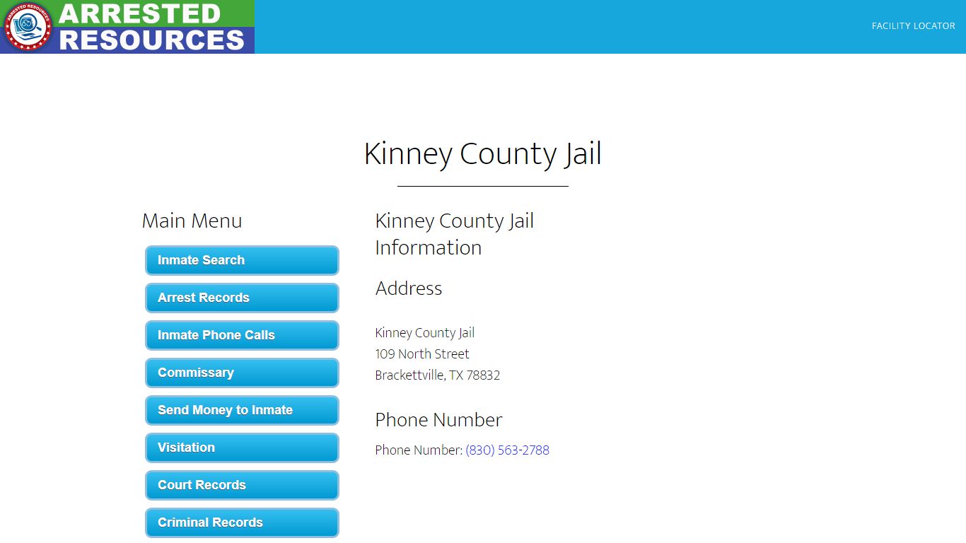 Kinney County Jail - Inmate Search - Brackettville, TX - Arrested Resources